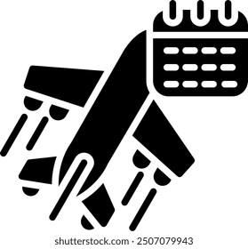 Schedule Glyph Vector Icon Design