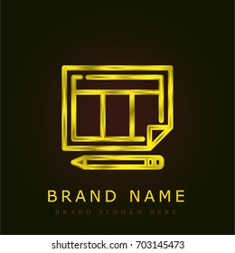 Schedule golden metallic logo
