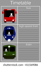 schedule ground transportation - bus, train, high-speed train