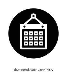 Verzeichnis-Ikone, Termin, Kalender, Veranstaltung, Monat, Plan / schwarze Version