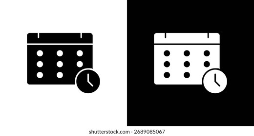 Symbol "Zeitplan". Der schwarze Silhouettenvektor