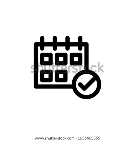 Schedule Icon. Business Icon Set Vector Logo Symbol.
