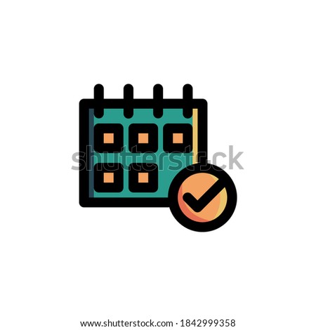 Schedule Icon. Business Icon Set Vector Logo Symbol.
