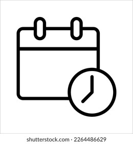 Schedule icon. Calendar, time icon vector illustration on white background
