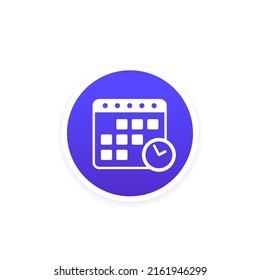 schedule icon with a calendar, vector design