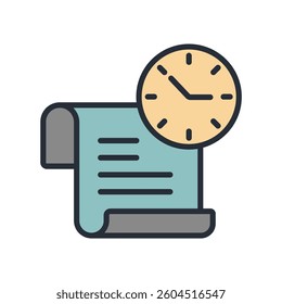 Schedule icon collection .design style with background