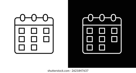 Schedule icon concept stroke on white background