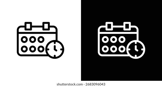 Schedule icon design elements. icons for app or web