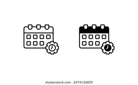 Schedule icon design with white background stock illustration