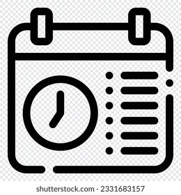 Schedule Icon. Digital marketing concept. Outline icon