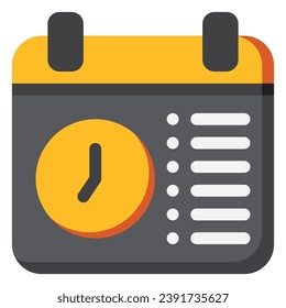 Schedule Icon. Digital marketing concept. Flat icon