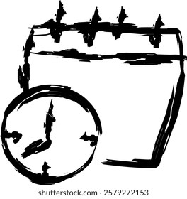 schedule icon in Doodle style