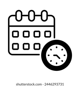 Schedule icon editable stock vector illustration