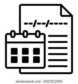 Schedule Icon Element For Design