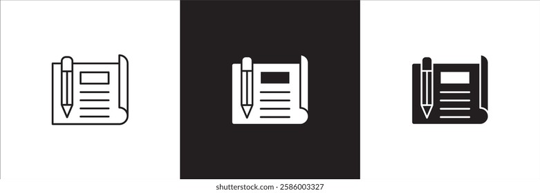 Schedule icon. Event organizer icons. Plan maker sign. Symbol of date, agenda, document, note, report paper, design in thin line.