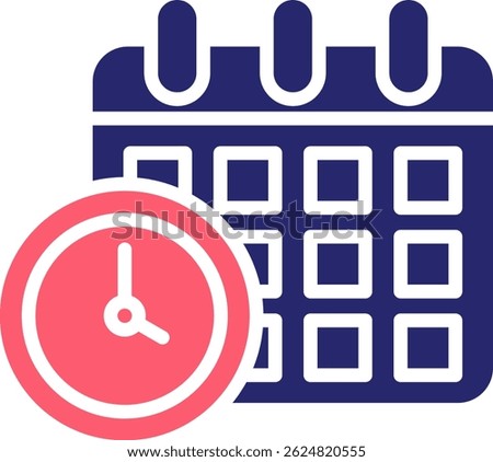 Schedule Icon Fill Vector Illustration