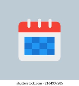 Schedule icon in flat style about essentials, use for website mobile app presentation