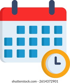 Schedule Icon Flat Vector Illustration