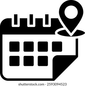 Schedule Icon Glyph Vector Illustration