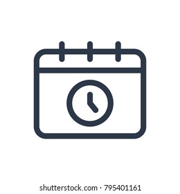 Schedule icon. Isolated calendar and schedule icon line style. Premium quality vector symbol drawing concept for your logo web mobile app UI design.