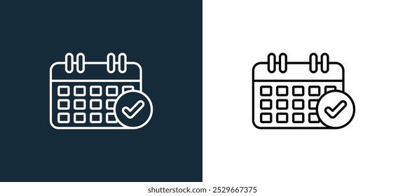 schedule icon isolated on white and black colors. schedule outline linear vector icon from productivity collection for mobile apps, web and ui.