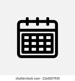 Schedule icon in line style about essentials, use for website mobile app presentation