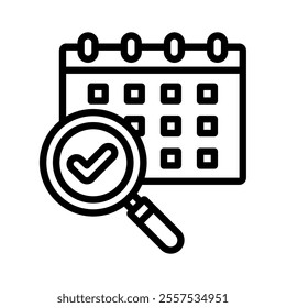 schedule icon line vector illustration on white background.