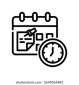 Ilustración vectorial de línea de icono de programación