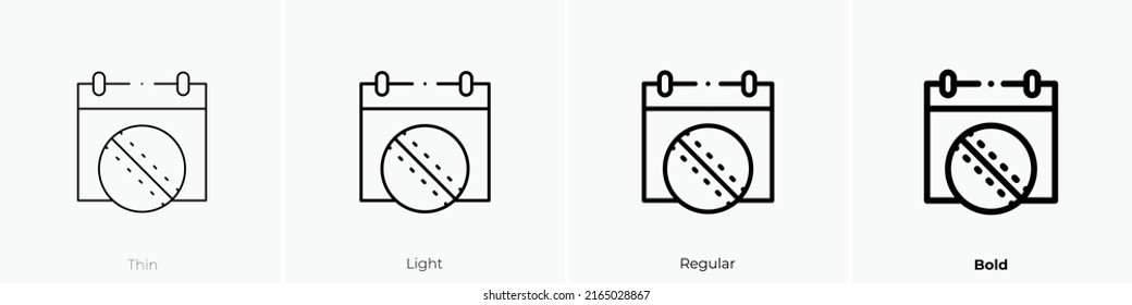 schedule icon. Linear style sign isolated on white background. Vector illustration.