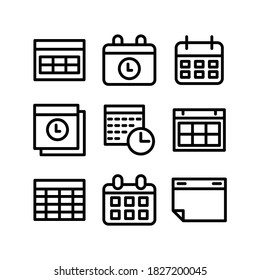 schedule icon or logo isolated sign symbol vector illustration - Collection of high quality black style vector icons
