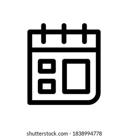 schedule icon or logo isolated sign symbol vector illustration - high quality black style vector icons
