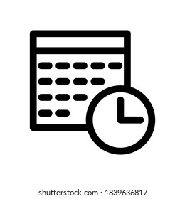 schedule icon or logo isolated sign symbol vector illustration - high quality black style vector icons

