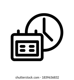 schedule icon or logo isolated sign symbol vector illustration - high quality black style vector icons

