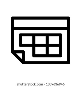 schedule icon or logo isolated sign symbol vector illustration - high quality black style vector icons
