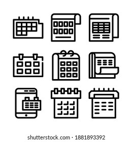 schedule icon or logo isolated sign symbol vector illustration - Collection of high quality black style vector icons
