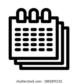 schedule icon or logo isolated sign symbol vector illustration - high quality black style vector icons
