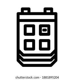 schedule icon or logo isolated sign symbol vector illustration - high quality black style vector icons
