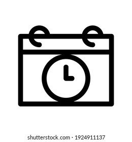 schedule icon or logo isolated sign symbol vector illustration - high quality black style vector icons
