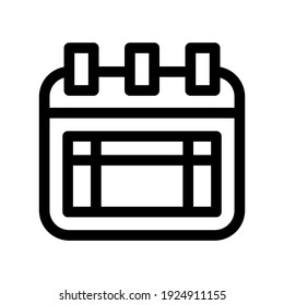 schedule icon or logo isolated sign symbol vector illustration - high quality black style vector icons
