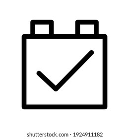 schedule icon or logo isolated sign symbol vector illustration - high quality black style vector icons
