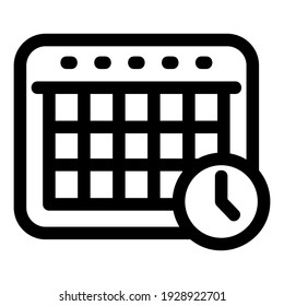 schedule icon or logo isolated sign symbol vector illustration - high quality black style vector icons
