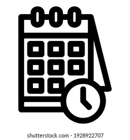 schedule icon or logo isolated sign symbol vector illustration - high quality black style vector icons
