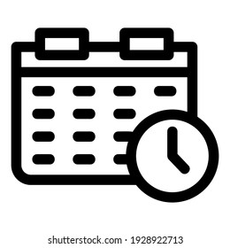 schedule icon or logo isolated sign symbol vector illustration - high quality black style vector icons
