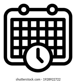 schedule icon or logo isolated sign symbol vector illustration - high quality black style vector icons
