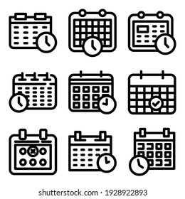 schedule icon or logo isolated sign symbol vector illustration - Collection of high quality black style vector icons
