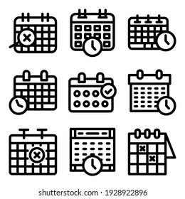 schedule icon or logo isolated sign symbol vector illustration - Collection of high quality black style vector icons
