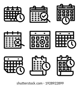 schedule icon or logo isolated sign symbol vector illustration - Collection of high quality black style vector icons
