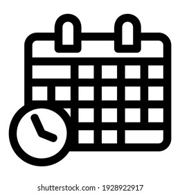 schedule icon or logo isolated sign symbol vector illustration - high quality black style vector icons
