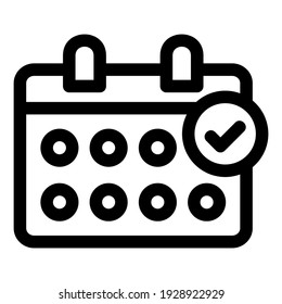 schedule icon or logo isolated sign symbol vector illustration - high quality black style vector icons

