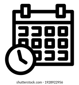 schedule icon or logo isolated sign symbol vector illustration - high quality black style vector icons

